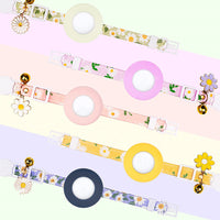 HKM-9008445 Daisy Pattern Small Pet Collar with Bell in Various Colors