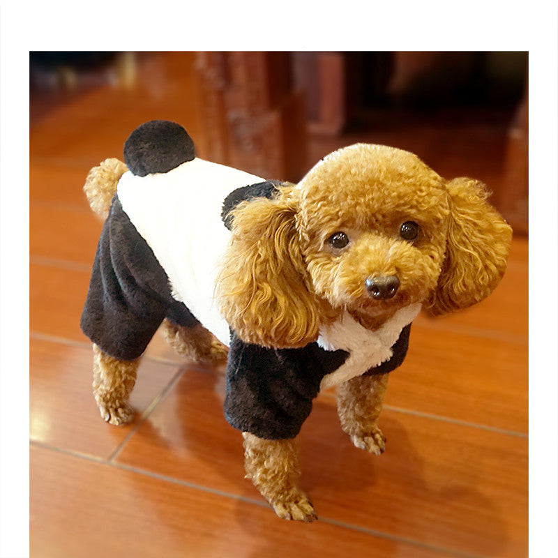 HKM-9008829 Cozy Winter Panda-Inspired Clothes for Dogs - Sizes M, L, XL