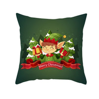 HKM-900883 Cartoon Santa Claus Peach Skin Cushion Cover, 45x45cm, Holiday Decor