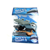 HKM-901011 7-Inch Plastic Sea Animal Shark Toy Set - 6 Pieces for Kids Ages 2-7