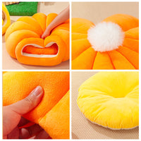 HKM-9010493 Cozy Pumpkin-Shaped Cat Litter Enclosure with High Elastic PP Cotton, Available in Three Sizes