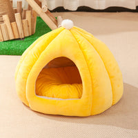 HKM-9010493 Cozy Pumpkin-Shaped Cat Litter Enclosure with High Elastic PP Cotton, Available in Three Sizes