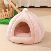 HKM-9010493 Cozy Pumpkin-Shaped Cat Litter Enclosure with High Elastic PP Cotton, Available in Three Sizes