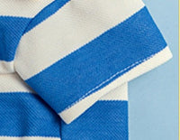 HKM-9010621 Striped Pet Dog Polo Shirt with Beaded Lapel - Elastic Fit in Various Colors and Sizes