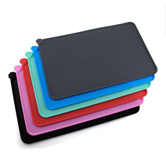 HKM-9012413 Non-Slip Silicone Pet Placemat for Dogs and Cats - Multiple Color Options Available