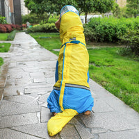 HKM-9012797 Reflective Medium Dog Raincoat in Yellow/Blue or Orange/Gray for All Weather Protection
