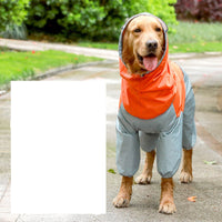 HKM-9012797 Reflective Medium Dog Raincoat in Yellow/Blue or Orange/Gray for All Weather Protection