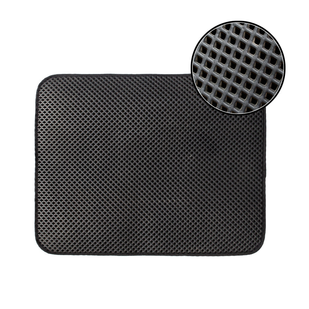 HKM-9013053 Waterproof Cat Litter Mat with Deep Holes, Nonslip EVA Material, Available in Small, Medium, Large Sizes