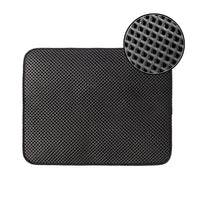 HKM-9013053 Waterproof Cat Litter Mat with Deep Holes, Nonslip EVA Material, Available in Small, Medium, Large Sizes
