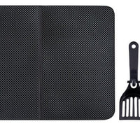 HKM-9013053 Waterproof Cat Litter Mat with Deep Holes, Nonslip EVA Material, Available in Small, Medium, Large Sizes