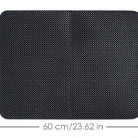 HKM-9013053 Waterproof Cat Litter Mat with Deep Holes, Nonslip EVA Material, Available in Small, Medium, Large Sizes