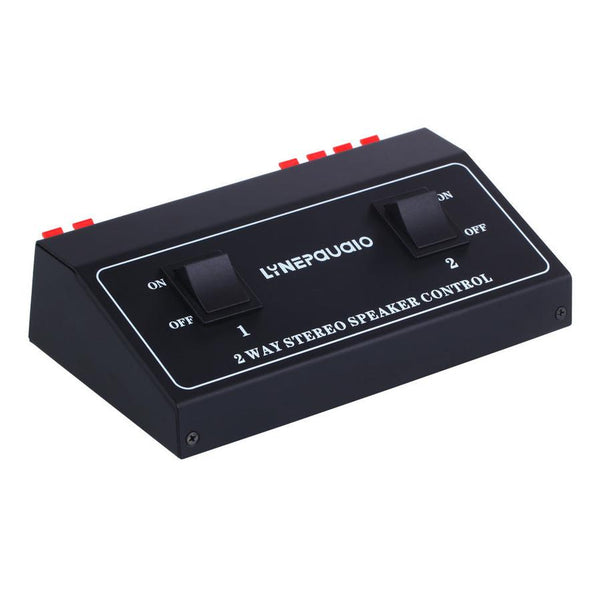 HKM-901331 One in Two Out Audio Signal Switcher with Heavy Rocker Arm Switch and Color Coded Terminals