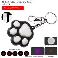 HKM-9013693 Cute Cartoon Cat Laser Toy with Self-Locking Three-Light Source and USB Charging