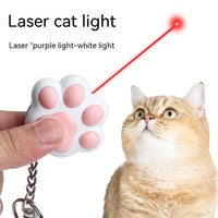 HKM-9013693 Cute Cartoon Cat Laser Toy with Self-Locking Three-Light Source and USB Charging