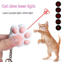 HKM-9013693 Cute Cartoon Cat Laser Toy with Self-Locking Three-Light Source and USB Charging