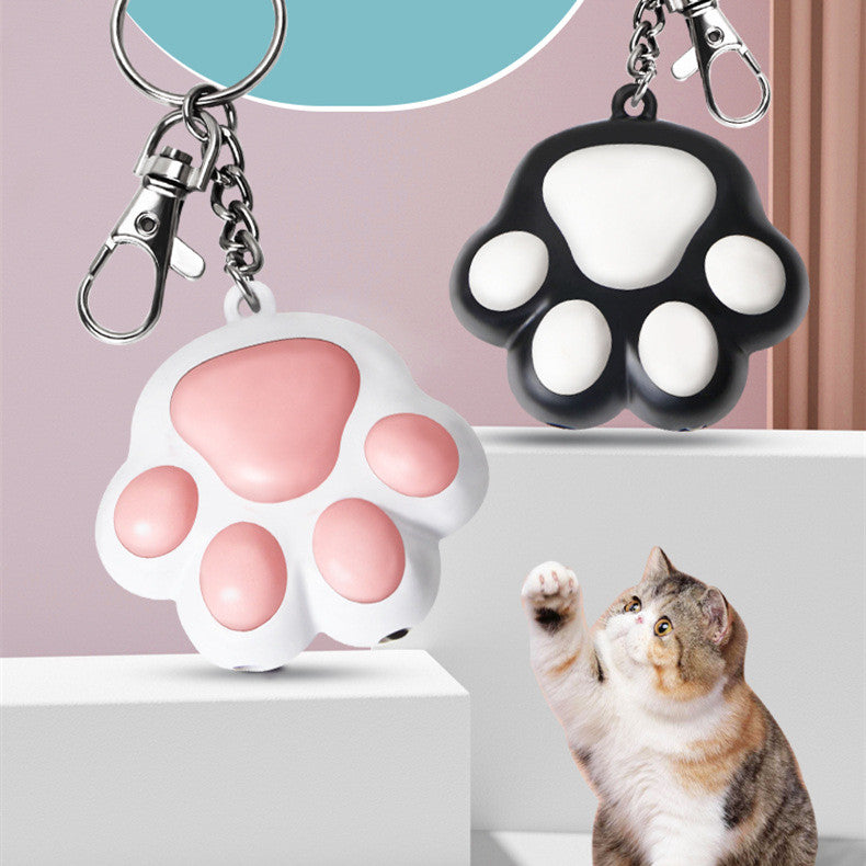 HKM-9013693 Cute Cartoon Cat Laser Toy with Self-Locking Three-Light Source and USB Charging