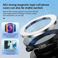 HKM-901395 Foldable Magnetic Suction Phone Holder with 15W Wireless Charging for Car Use