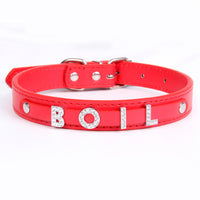 HKM-9014205 Personalized PU Leather Pet Collar with Easy-Install Alloy Screws for Small and Medium Pets