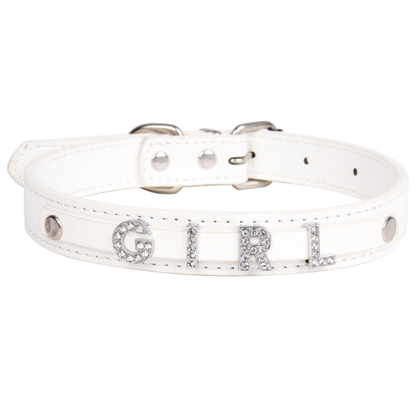 HKM-9014205 Personalized PU Leather Pet Collar with Easy-Install Alloy Screws for Small and Medium Pets