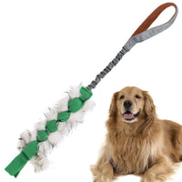 HKM-9014845 Interactive Bite-Resistant Cord Teether Pet Toy - Tug-of-War Design in Green, Orange, and Blue