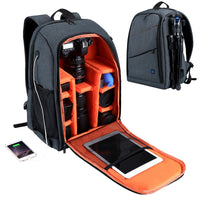 HKM-901523 Waterproof Outdoor Camera Backpack with Dual Shoulders and Multiple Storage Pockets