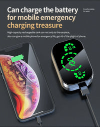 HKM-901651 Wireless Stereo Earbuds with Charging Case and Built-in Mic