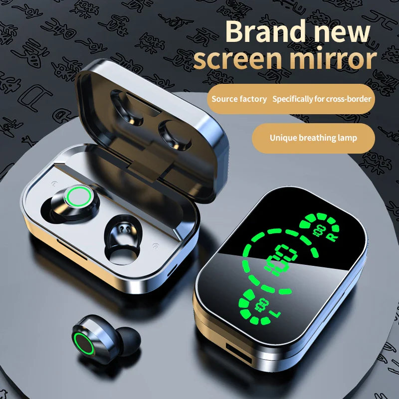 HKM-901651 Wireless Stereo Earbuds with Charging Case and Built-in Mic