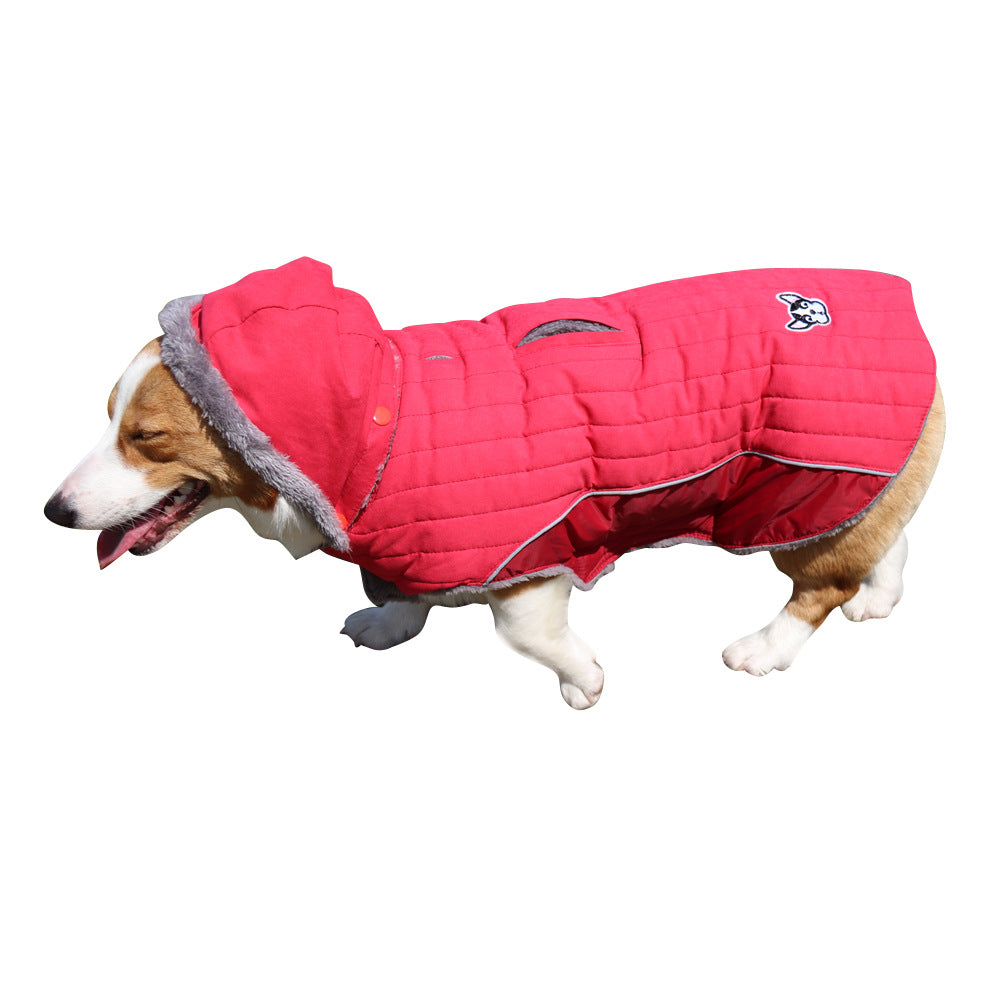 HKM-9016637 Reversible Polar Fleece Coat for Dogs - Warm and Comfortable Winter Vest