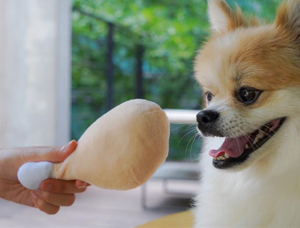 HKM-9017021 Plush Sound Toy for Dogs and Cats - Squeaky Chicken with Chewable Parts and Interactive Play Features