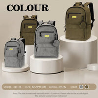 HKM-901715 Custom Logo Nylon Laptop Backpack for Business, 17 Inch, Unisex Design