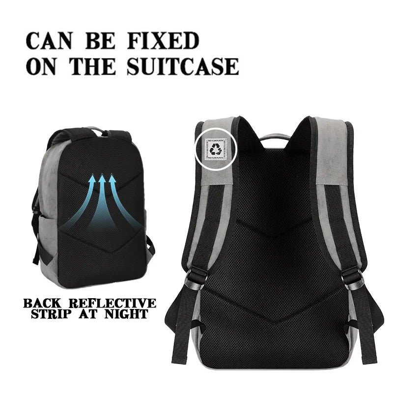 HKM-901715 Custom Logo Nylon Laptop Backpack for Business, 17 Inch, Unisex Design