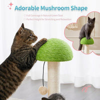 HKM-9017661 Interactive 2-in-1 Cat Scratching Post with Sisal Rope and Track Ball Toy