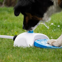 HKM-9018045 Automatic Outdoor Pet Water Dispenser - Blue and Orange PVC ABS Tableware