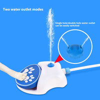 HKM-9018045 Automatic Outdoor Pet Water Dispenser - Blue and Orange PVC ABS Tableware