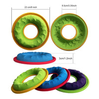 HKM-9018173 Interactive Floating Water Pet Frisbee - Bite Resistant Dog Toy, 9 Inches, Available in Multiple Colors