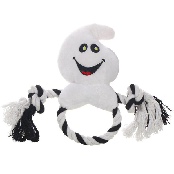 HKM-901843 Halloween-Themed Dog Toy: Durable Cotton Rope Knot with Vocal Training Features