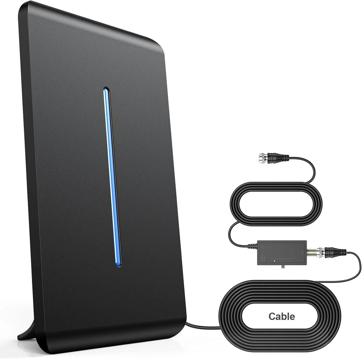 HKM-901843 Indoor Outdoor HDTV Antenna with Signal Booster, Long Range 2000 Miles, 4K1080P Support, 35ft Cable
