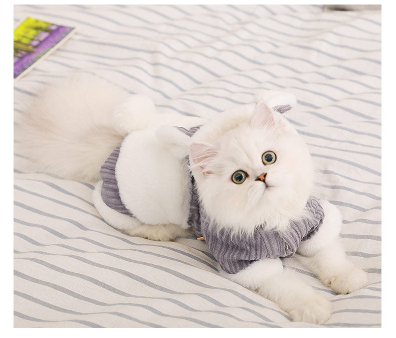 HKM-9018557 Cozy Polyester Fiber and Plush Kitten Clothes for British and American Shorthairs
