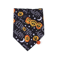 HKM-9019581 Halloween Print Triangle Towel for Dogs and Cats – Polyester Material with Fun Designs