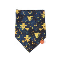 HKM-9019581 Halloween Print Triangle Towel for Dogs and Cats – Polyester Material with Fun Designs