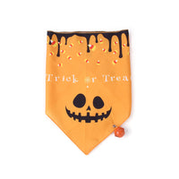 HKM-9019581 Halloween Print Triangle Towel for Dogs and Cats – Polyester Material with Fun Designs