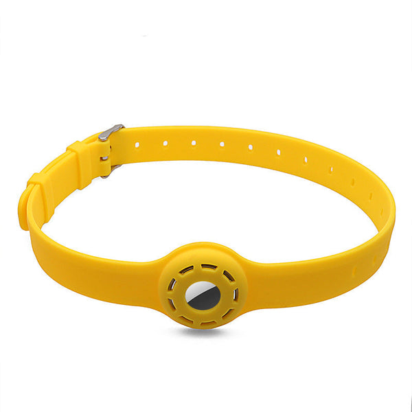 HKM-9019965 Silicone Anti-Loss Pet Collar with AirTag Holder in Multiple Colors