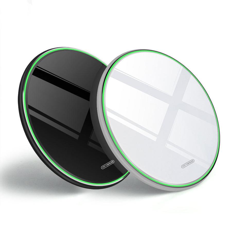 HKM-902035 FDGAO Qi Wireless Metal Charger - Aluminum Alloy, Fast Charging, Compatible with 10W, 7.5W, 5W Devices
