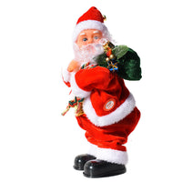 HKM-902099 Hip-Shaking Electric Santa Ornament with Music - 12-Inch Christmas Decoration
