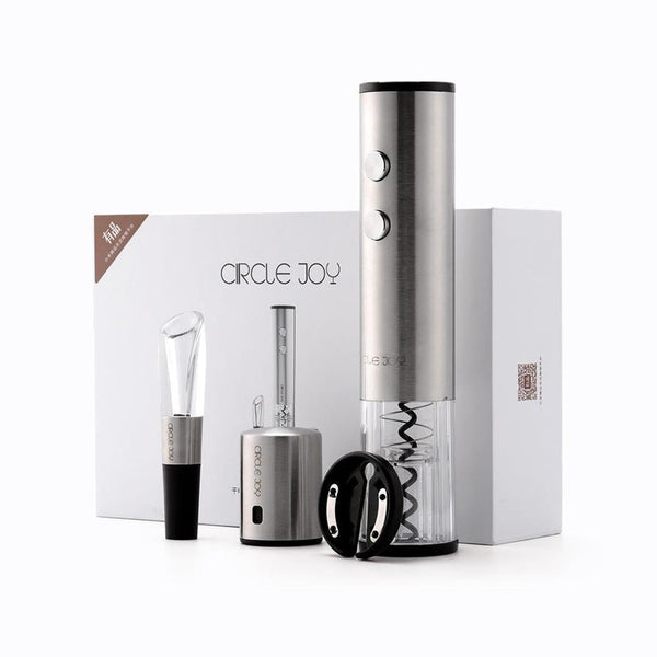 HKM-902163 Stainless Steel Electric Corkscrew Wine Opener for Effortless Bottle Opening
