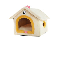 HKM-9022013 Cozy Small Cat & Dog Teddy House Nest with Rabbit Fur Lining
