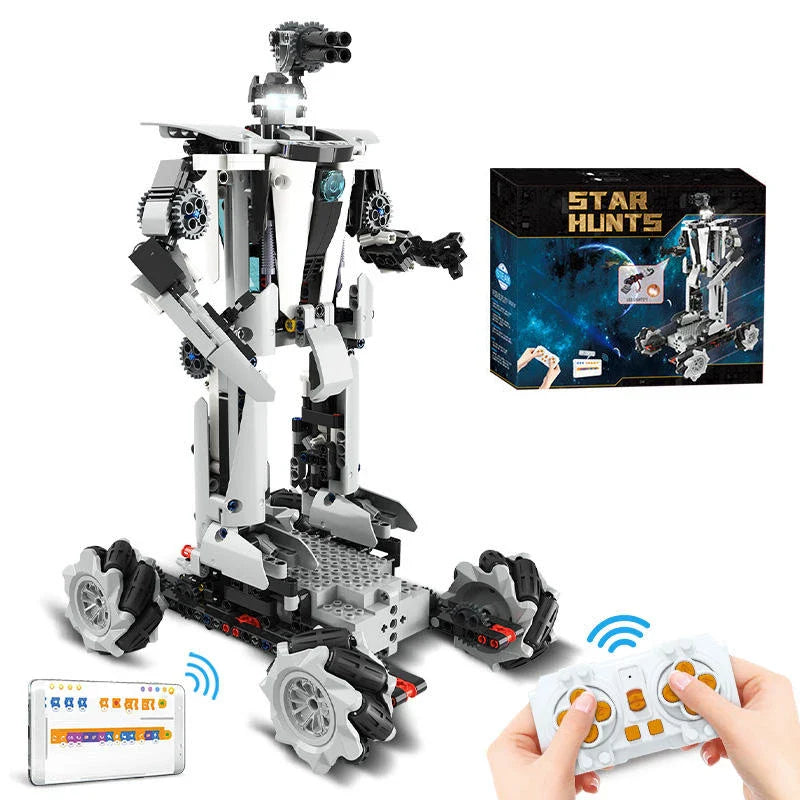 HKM-902227 Transformer RC Robot Stunt Car – 4 in 1 STEM Assembly Toy for Ages 8 and Up – Educational Building Block Set