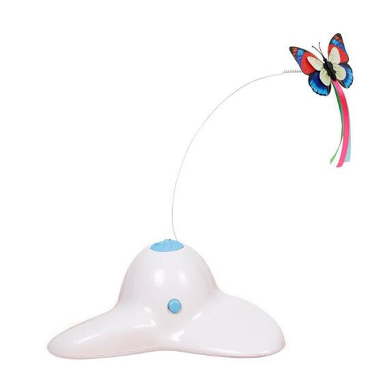 HKM-9022781 Auto-Rotating Interactive Butterfly Cat Toy - Flashing Colorful Pet Device