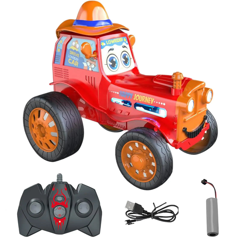 HKM-902291 Remote Control Stunt Jumping Car with Music and Lights - Electric Toy for Ages 2 and Up