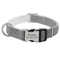 HKM-9023805 Personalized Anti-Lost Dog Collar with Engraved Tag and Adjustable Fit for Medium to Large Breeds